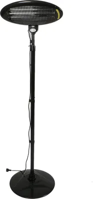 Produktbild von Elektrischer Stand-Heizstrahler mit Thermostat, 3 Heizstufen, Heizelement bis 45° kippbar, Überhitzungsschutz, Schutzgitter, IP 34, ca. 195 cm