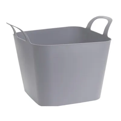 Produktbild von H&S Dekoration Korb aus flexiblem Kunststoff 36L grau