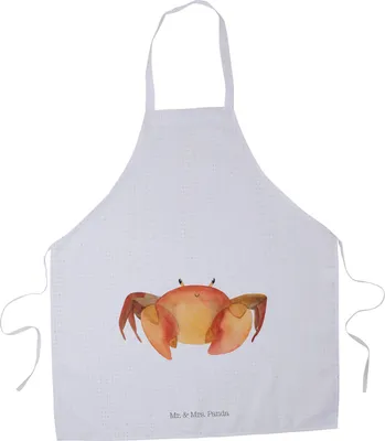 Produktbild von Mr. & Mrs. Panda Kochschürze Sternzeichen Krebs - Weiß - Geschenk, Meerestier, Arbeitsschürze, Schürze, Kellner, Latzschürze, Küchenschürze, Geburtstag Juli, Meer, Krabbe
