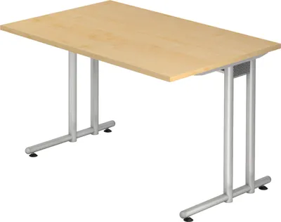 Produktbild von bümö Schreibtisch Serie-N - Nachbildung Ahorn, Größe: 120 x 80 cm