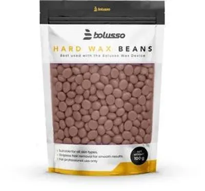 Productafbeelding van Bolusso Chocolade Wasparels 100g | Ontwaxingswas voor een precieze haarentferning, warmwas voor een gladde huid, geschikt voor gezicht en lichaam