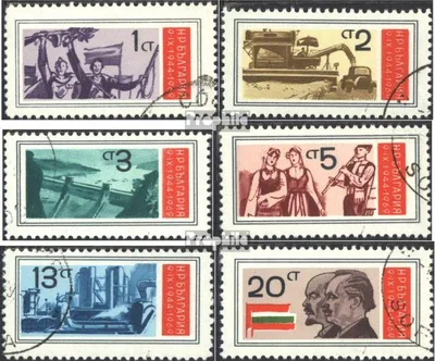 Produktbild von Briefmarken Bulgarien 1969 Mi 1923-1928 (kompl.Ausg.) gestempelt 25 Jahre Volksregierung