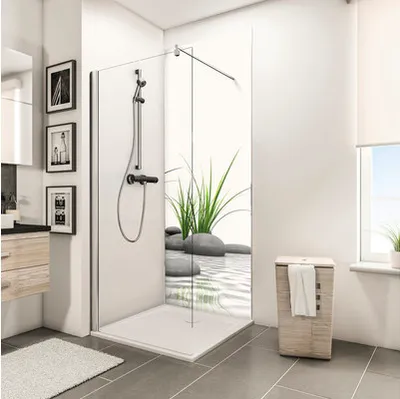 Produktbild von Duschrückwand SCHULTE DecoDesign Zen Steine Gras 210 x 90 cm D1900921 632 210