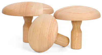 3 Holzformen für Keramik, 16,5/14/11,5 cm, mit Griffen