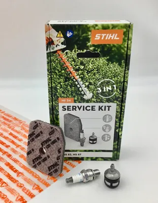 Zdjęcie produktu dla Zestaw serwisowy STIHL 34 HS 82, HS 87 42430074100 Filtr, świeca zapłonowa 42370074100