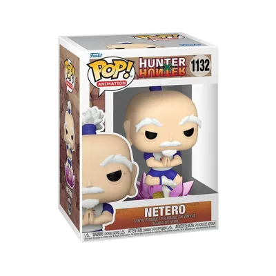 A Funko Pop! vinyl figure of Netero from Hunter x Hunter, displayed in its original packaging.