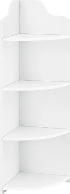 Produktbild von Eckregal ‘Bjurholm’ mit 4 Ebenen WPC 90 x 28 x 28 cm Weiß