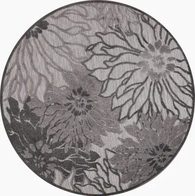 Produktbild von Teppich FLORAL 9035 GRAY 200x200 RUND