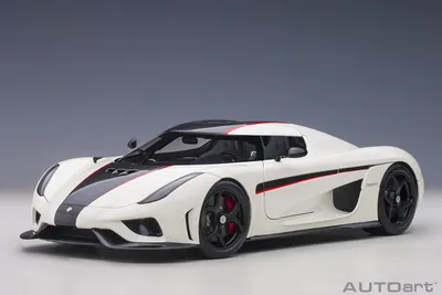 Produktbild von AUTOart 79027 - 1/18 Koenigsegg Regera (Arctic White/Carbon with Red accents)