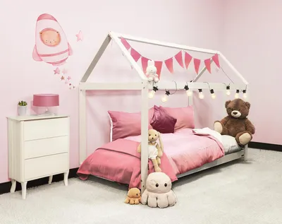 Obrázok produktu pre Pinea House Bed 80x160 - Dom detskej postieŸky vyrobené z borovicového dreva - detská posteŸ 80x160 cm s ruèkovým rámom pre chlapcov a dievèatá - Domáca posteŸ Ÿahko zostaviteŸná - podporuje kreativitu