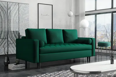 Produktbild von Emoebel24 Schlafsofa mit Bettkasten 225 x 100 x 96 cm Florenz Grün