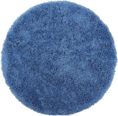 Produktbild von BELIANI Shaggy Teppich Blau Polyester Baumwolle ø 140 cm Hochflor Getuftet Rechteckig