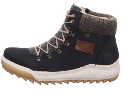 Zdjęcie produktu dla Rieker damskie sznurowane buty za kostkę w kolorze niebieskim, Kolor:niebieski, Rozmiar EU:36