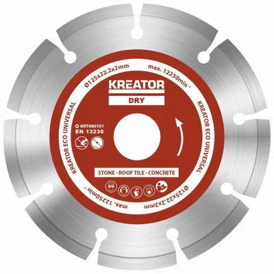 Produktbild von Kreator 125 Mm Universal Diamanttrennscheibe 3 Einheiten Durchsichtig  Durchsichtig One Size