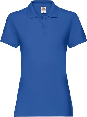 Produktbild von Fruit of the Loom Damen T-Shirt Polohemd kurzarm Poloshirt Polo Shirt, Größe:L (14), Farbe:Royal Blue