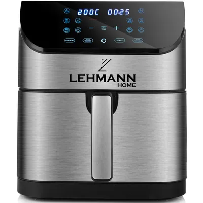 Produktbild von Lehmann Heißluftfritteuse 8 Liter XXL, 1800 W Friteuse Heissluft mit Sichtfenster, Air Fryer mit 10 Programmen, gesunde Lebensmittel ohne Fett