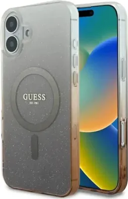 Produktbild von Guess GUHMP16MHGRCELW iPhone 16 Plus 6.7" braun hardcase IML Glitter Gradient MagSafe Schutzhülle