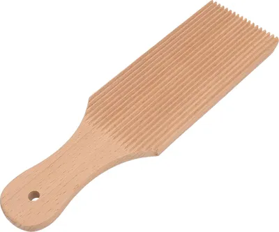 Immagine prodotto di Tavola per gnocchi perfettamente curva Manico Easy Grip in legno di faggio Paletta per fare la pasta Strumento per la preparazione della pasta