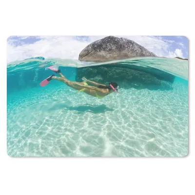 Produktbild von MuchoWow® Mauspad Mousepad Meer - Tauchen - Türkis 27x18 cm - Mousepads - Maus Mat - Pad - Mausunterlage - Büroartikel - Desk Matten