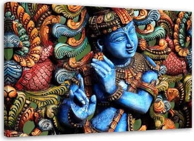 Produktbild von Leinwandbild buddha-statue 90x60 cm Feeby farbe wandbild bereit zum aufhängen