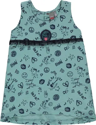 Produktbild von Mädchen Sommerkleid Blau 100% Baumwolle von Kanz