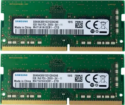 Produktbild von Samsung 16Gb 2x 8Gb Ram Speicher DDR4 M471A1K43CB1-CTD Notebook 260Pin 2666MHz