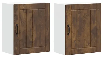 Produktbild von vidaXL Küchen-Hängeschränke 2 Stk. Lucca Räuchereiche Holzwerkstoff