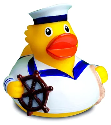 Produktbild von weiss - Seemann? Matrose - Maritime Ente - Quietscheente - Badeente - ca. 8 cm gross