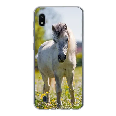 Produktbild von MuchoWow® Handyhülle Schutzhülle Hülle für Samsung Galaxy A10 Pferd - Blumen - Licht Silikon Softcase Handy Hülle - Schutzhülle