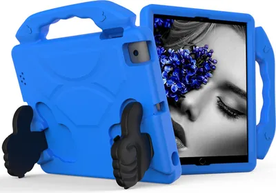 Obrázek produktu pro Dětské pouzdro pro iPad 4/iPad 3/iPad 2 9,7", lehké EVA pěnové pouzdro s rukojetí a stojánkem Modrý