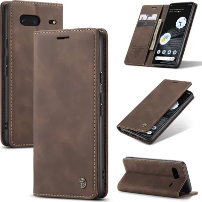 Obrázek produktu pro Pouzdro Google Pixel 7, retroPolyuretankožené pouzdro s funkcí stojánku Ochranné pouzdro pro Google Pixel 7 Coffee
