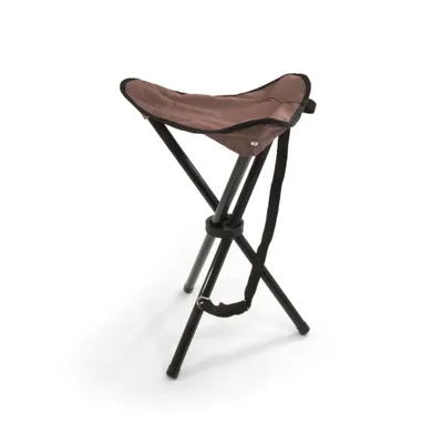 Produktbild von BasicNature Dreibeinhocker 'Travelchair' Stahl braun