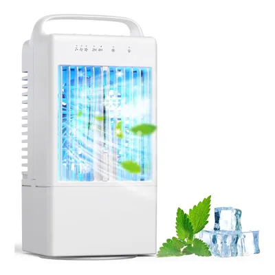 Produktbild von Tragbare Klimaanlage mit Sprühnebel, Mini-Klimaanlage, 7-farbiges LED, 3 Geschwindigkeiten, leise, kleine Klimaanlage,Mit Schüttelkopf-Funktion