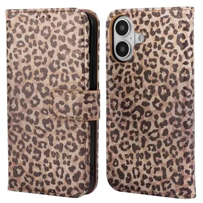 Imagen del producto de Funda Tipo Libro con Diseño para Apple iPhone 16 - Leopard Mood