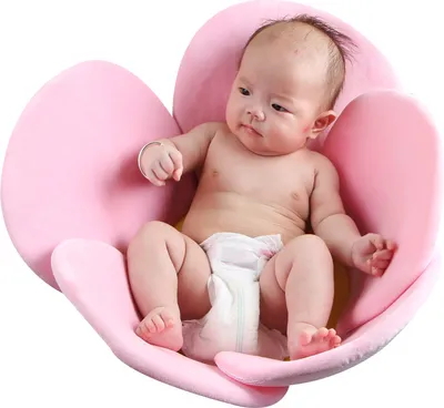 Produktbild von Baby Bad Pad Blume,Neugeborene Baby Badewanne Kissen,Anti-Rutsch Soft Badewannenkissen