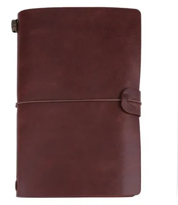 Productafbeelding van Reisdagboek, donkerbruin, van kunstleer, navulbaar, vintage stijl