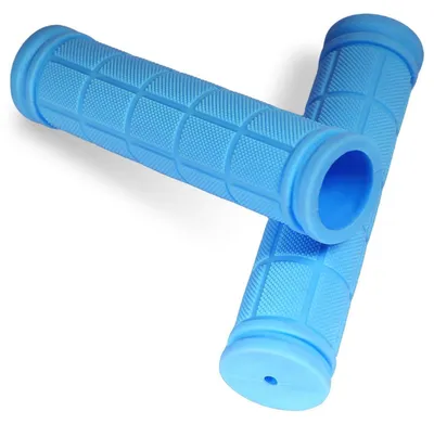 Immagine prodotto di Manopole per bicicletta, 1 paio, ergonomiche, antiscivolo, in gomma, colore blu cielo, diametro 22 mm