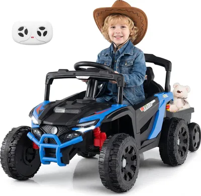 Obrázok produktu pre 12V detský traktor s diaľkovým ovládaním a odnímateľným prívesom