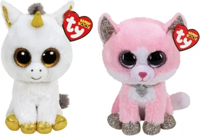 Obrázek produktu pro Ty - Plyšová zvířátka - Beanie Boo's - Pegasus Unicorn & Fiona Pinnk Cat
