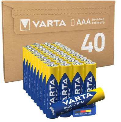 Produktbild von AAA Batterien VARTA 40 Stück Alkaline 1.5V Industrial Pro Vorratspack
