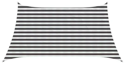 Image de Voile d'ombre Anthracite et blanc 3 / 4 x 2 m HDPE