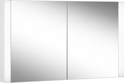 Image de Schneider EASY LED Armoire de toilette avec éclairage, 2 portes à double miroir, 130x70xcm, 175.130.01.0201