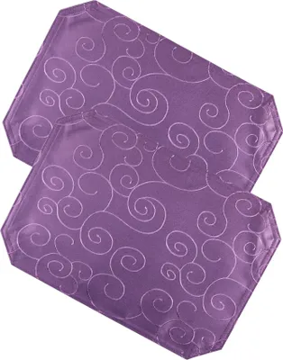 Produktbild von Tischset 2er Set 35x50 cm lila Struktur Damast Ornamente Platzset Untersetzer