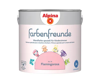 Produktbild von Alpina Farbenfreunde Wandfarbe Nr. 14 flamingorosa 2,5 L matt