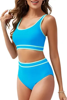 Immagine prodotto di Costume da bagno bikini sportivo, blu, taglia M