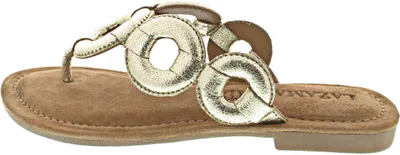 Produktbild von Lazamani Juliet Damen Leder-Zehentrenner Gold Größe 38