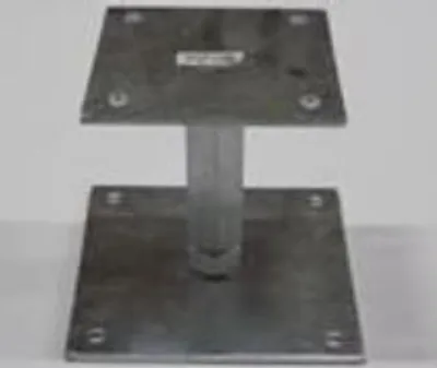 Produktbild von Stabiler A-Pfostenträger Typ A zum Aufschrauben Stützenfuss verstellbar in Höhe 140-200 mm verzinkt