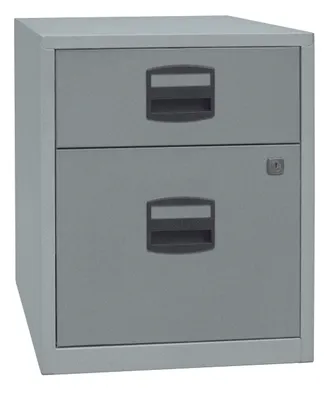 Produktbild von Bisley Home Beistellschrank auf Rollen Home Office - Farbe: Silber