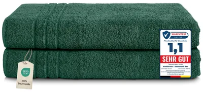 Produktbild von Komfortec 2er Saunahandtuch Set XXL 80x200 cm, 100% Baumwolle