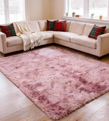 Productafbeelding van Hoogpolig Tapijt - Shaggy - 120 x 160 cm - Roze-paars